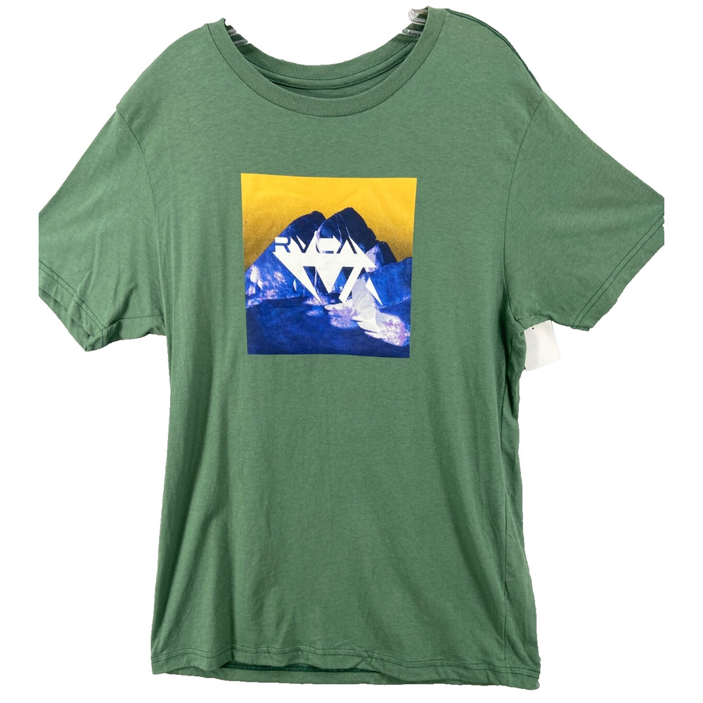 RVCA T-Shirt Mens Sz M Green THE BALANCE OF OPPOSITES PM TENORE Short Sleeve